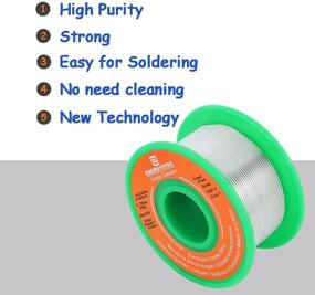 img 1 attached to 🔧 0.8mm Lead-Free Rosin Core Flux Solder Wire - Sn99 Ag0.3 Cu0.7 - 0.032in Diameter - 0.11lb Weight - Perfect for Electronics Soldering - 50g Unleaded