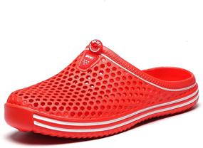 img 4 attached to LIBINXIF Breathable Bathing Footwear Slippers Men's Shoes