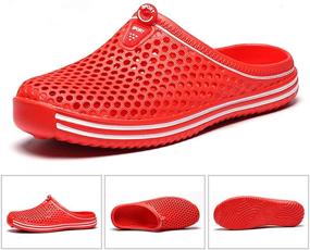 img 2 attached to LIBINXIF Breathable Bathing Footwear Slippers Men's Shoes