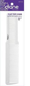 img 1 attached to 🔶 Diane Flat Top Comb - 2 Count, White Detangler Hair Brush for Salon Professionals, Barbers, Adults, kids, Ideal for Wavy, Long and Straight Hair - Wide Handle, Medium Teeth