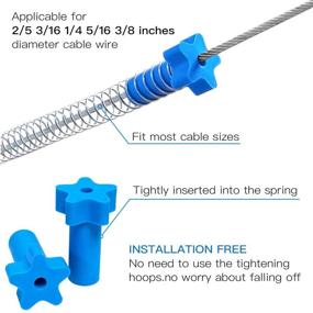 img 2 attached to RollSpace Zipline Spring Brake - 6.6ft Stainless Steel Zip Line Spring Brake - Heavy Duty 79-inch Zipline Brake Speed Reducer with Silicone Buffer Plug (Blue)