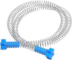 img 1 attached to RollSpace Zipline Spring Brake - 6.6ft Stainless Steel Zip Line Spring Brake - Heavy Duty 79-inch Zipline Brake Speed Reducer with Silicone Buffer Plug (Blue)