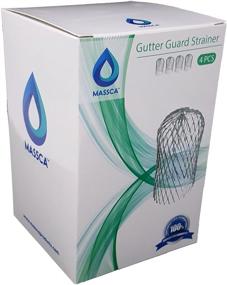 img 3 attached to 🍃 Gutter Guard 3 Inch Expandable Aluminum Filter Strainer for Blocking Leaves and Debris - Pack of 4 by Massca (Aluminum 3 inch)