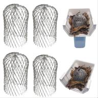 🍃 gutter guard 3 inch expandable aluminum filter strainer for blocking leaves and debris - pack of 4 by massca (aluminum 3 inch) logo