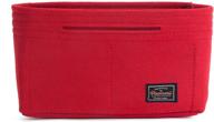 👜 felt insert bag organizer for tote handbag - pocket organizer, multi-pocket handbag shaper (red, 9.05'' x 2.75'' x 5.51'') logo