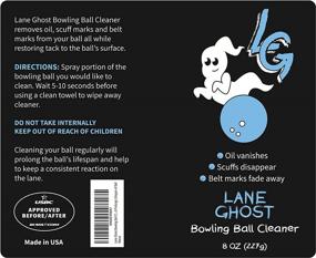 img 3 attached to Lane Ghost Bowling Ball Cleaner Spray Kit - 2 Pack: USBC Approved, Restores Tack, Removes Oil, Scuff, and Belt Marks, Prolongs Ball Lifespan