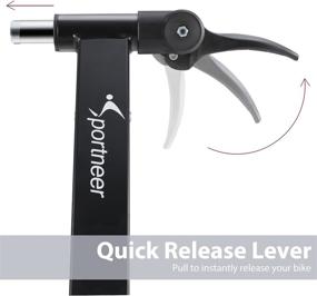 img 1 attached to 🚴 Sportneer Steel Bicycle Trainer Stand - Magnetic Exercise Stand with Noise Reduction Wheel