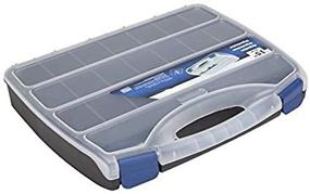 img 3 attached to Edward Tools Heavy Duty Plastic Organizer Box with Removable Dividers - Customizable Sizes for Beads, String, and Small Parts - 23 Compartments, Handle included