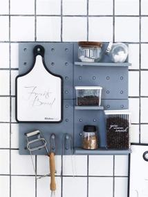 img 1 attached to Enhance Bathroom Organization with Decorative Pegboard Solutions