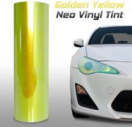 🌈 optix chameleon neo chrome 12x72 in 1x6 ft vinyl tint film - golden yellow logo