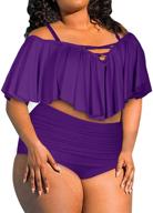 👙 ruffled shoulder women's swimsuit from beachqueen - women's clothing in swimsuits & cover ups logo