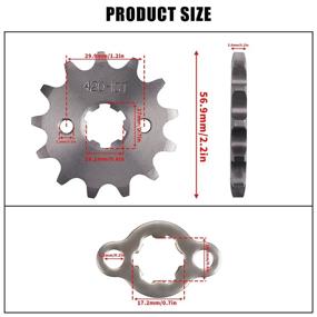 img 3 attached to MRELC Motorcycle Sprocket Compatible 140Cc15Cc