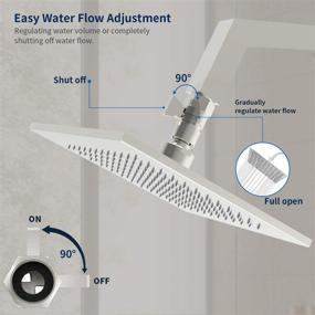 img 3 attached to 🚿 Tenfe Water Flow Control Valve with Hand Shower Shut Off Feature - Brass, Adjustable Water Pressure, Brushed Nickel G1/2 Standard Connection