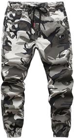 img 4 attached to 👖 LOKTARC Boys Camo Print Jogger Pants: Stylish Drawstring Pull-On Bottoms for Comfortable Jogging