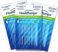 hushbumps ultra-quiet bumpers for interior doors - 3-pack. experience silent operation with specialized design. easy peel & stick installation. achieve soft and quiet close. no tools needed. includes 30 pcs. logo