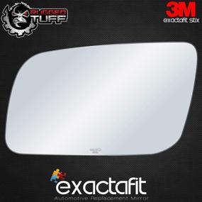 img 2 attached to 🚘 Premium Exactafit 8711L Driver Side Mirror Glass Replacement Compatible With Cadillac Escalade Chevy GMC C K 1500 2500 3500 Suburban Tahoe Yukon - 9-15/16 Inch Diagonal - Includes Adhesives