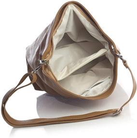 img 1 attached to LIATALIA Женские сумки и кошельки: Сумки-хобо из настоящей итальянской кожи