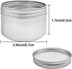 img 3 attached to Premium 12pcs 4oz/120ml Metal Candle Tins: Aluminum Tin Cans for Candle Making, Storage & DIY Crafts