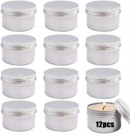 premium 12pcs 4oz/120ml metal candle tins: aluminum tin cans for candle making, storage & diy crafts logo