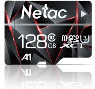 📸 128gb netac memory card: high-speed transfer a1 c10 u3 microsdxc tf card for camera/phone/nintendo-switch/galaxy/drone/dash cam/gopro/tablet/pc with adapter logo