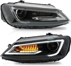 img 4 attached to 🚗 VLAND Full LED Headlight Assembly for Volkswagen JETTA 2011-2018 | DRL Sequential Turn Signal | Plug-and-play | Fast 3-5 Day Delivery