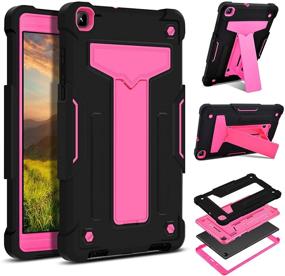 img 4 attached to 📱 Shockproof 3-Layered Hybrid Armor Case with Kickstand for Samsung Galaxy Tab A 8.0" (2019), SM-T290/T295/T297 - Full Body Protection Cover for Samsung Tab A 8.0 inch Tablet