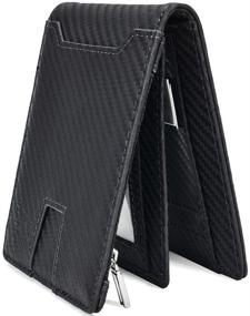 img 4 attached to Genuine Leather Men's Accessories: HEPIDEM Blocking Trifold Wallet