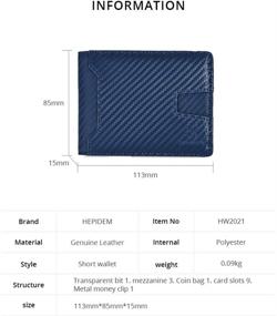 img 1 attached to Genuine Leather Men's Accessories: HEPIDEM Blocking Trifold Wallet