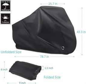 img 1 attached to 🚴 AlleTechPlus XL Outdoor Waterproof Bike Cover - Ultimate Protection Against Rain, Sun, Dust, and Theft for Mountain, Road & Electric Bicycles