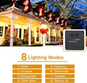 img 3 attached to 🌞 Solar Fairy Lights Outdoor, Kolpop 78.7FT 240LED Solar String Lights Waterproof 8 Modes Copper Wire Solar Powered Lights for Garden Patio Gate Yard Party Wedding Camping (Warm White)