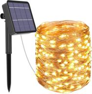 🌞 solar fairy lights outdoor, kolpop 78.7ft 240led solar string lights waterproof 8 modes copper wire solar powered lights for garden patio gate yard party wedding camping (warm white) logo