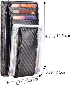 img 3 attached to Genuine Leather Carbon Pocket Wallet: Stylish Men's Accessories