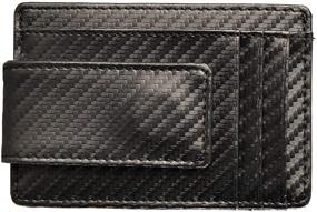 img 4 attached to Genuine Leather Carbon Pocket Wallet: Stylish Men's Accessories