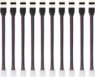 🔌 10 pack of 4 pin rgb connector cable for 5050 3528 rgb led light strip logo