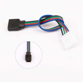 img 3 attached to 🔌 10 Pack of 4 Pin RGB Connector Cable for 5050 3528 RGB LED Light Strip