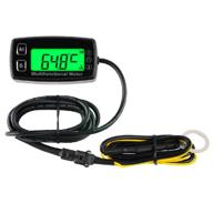 🌡️ runleader digital engine temperature gauge with real-time rpm display, temperature & rpm alert, and working hours tracking for lawn mower, generator, dirtbike, marine, and compressor. logo