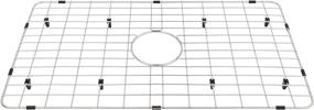 img 4 attached to 🧽 Monsinta Kitchen Sink Grate and Protectors, Single Sink Bowl Bottom Grid, 27 3/8&#34; x 15 3/8&#34; Sink Grid with Center Hole, Sink Protector for Kitchen Sink