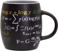 15 oz. coffee mug with famous mathematical formulas - decodyne math mug logo