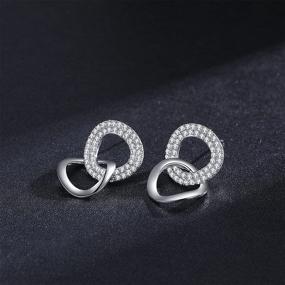 img 1 attached to SBLING Platinum Plated Cubic Zirconia Earrings Girls' Jewelry and Earrings