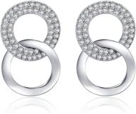 sbling platinum plated cubic zirconia earrings girls' jewelry and earrings logo