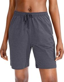 img 3 attached to 🩳 Women's Bermuda Shorts - G Gradual Jersey Shorts with Deep Pockets, 7" Long - Lounge, Walk, and Athletic Shorts for Women