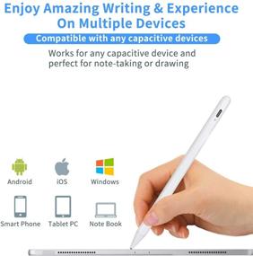 img 2 attached to 💡 Enhance Your Lenovo Yoga Experience with Evach Capacitive High Sensitivity Digital Stylus Pen - 1.5mm Ultra Fine Tip, White
