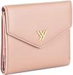 ybonne womens compact genuine leather women's handbags & wallets logo