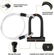 🔒 aibrisk heavy duty u lock with 4ft flex cable, secure bike locks anti-theft with mount bracket - u lock + steel cable + mount bracket logo