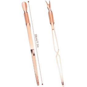 img 3 attached to 💅 Rose Gold Stainless Steel Nail Pincher Set with Cuticle Pusher, Nail Shaping Tweezers - Multi-Functional Nail Art Tool for Manicure