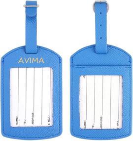 img 3 attached to 🧳 AVIMA Luxury Handcrafted Saffiano Suitcase Travel Accessories featuring Luggage Tags & Handle Wraps