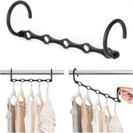 👕 zedodier space-saving hangers - magic hangers 10 pack | sturdy plastic closet space saver organizer (black) логотип