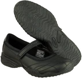img 1 attached to Skechers Pout Girls Leather Mary Janes Casual Shoes