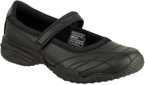 img 3 attached to Skechers Pout Girls Leather Mary Janes Casual Shoes