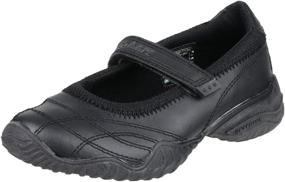 img 4 attached to Skechers Pout Girls Leather Mary Janes Casual Shoes